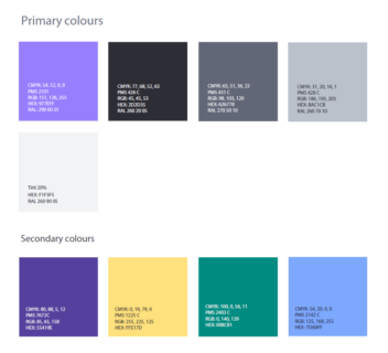 Space Norway Brand Colours CODES